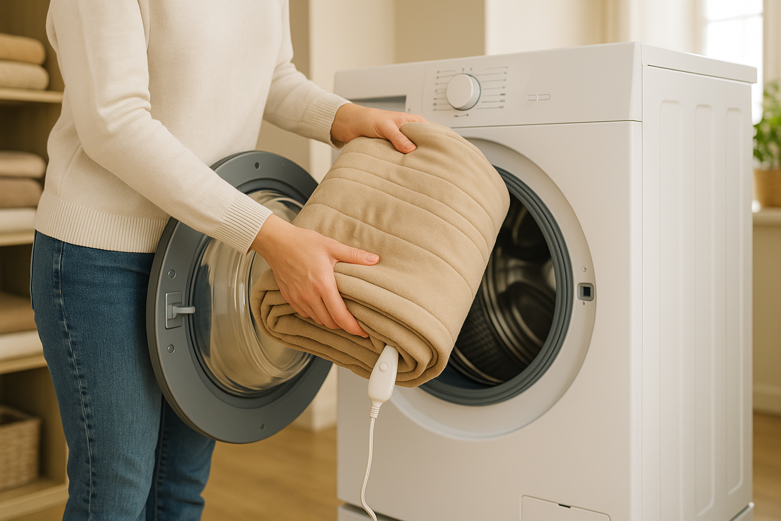 how to wash a heated blanket