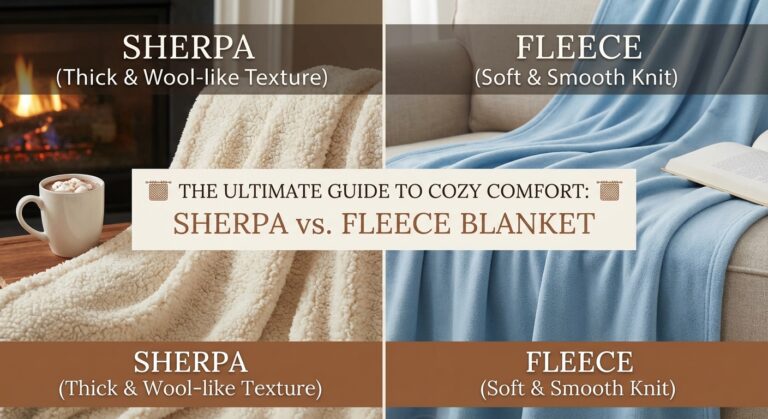 sherpa vs fleece blanket