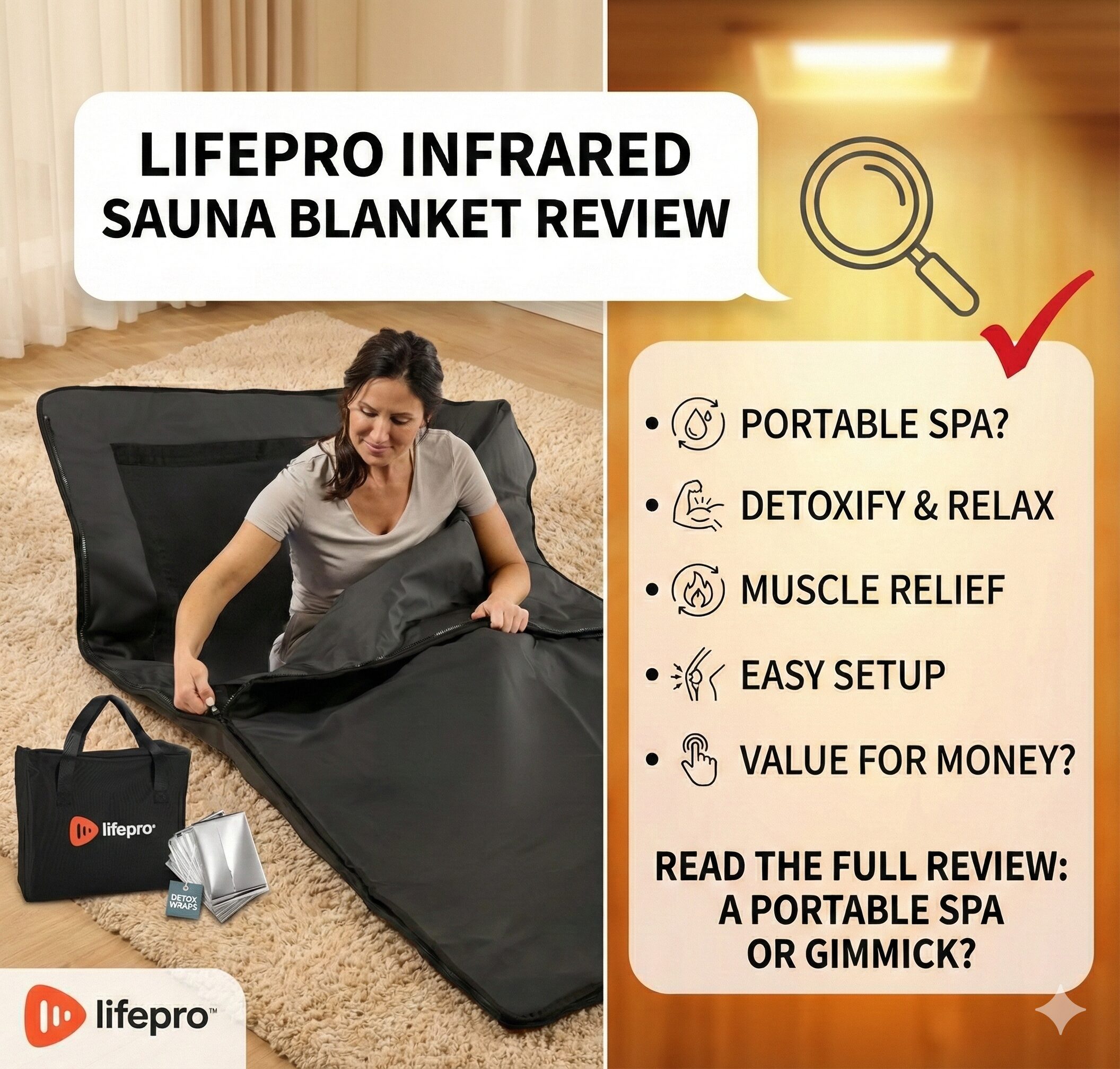 lifepro infrared sauna blanket reviews
