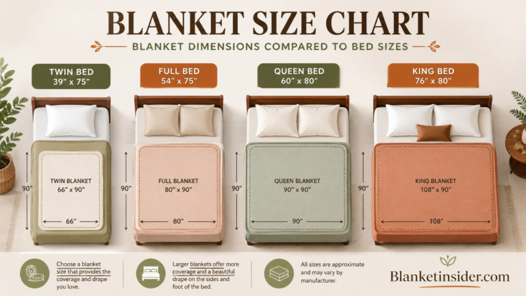 Blanket Size Chart Infographic